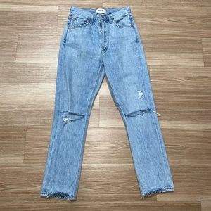 Agolde Riley High Rise Straight Jeans in Shatter - size 23, never worn!